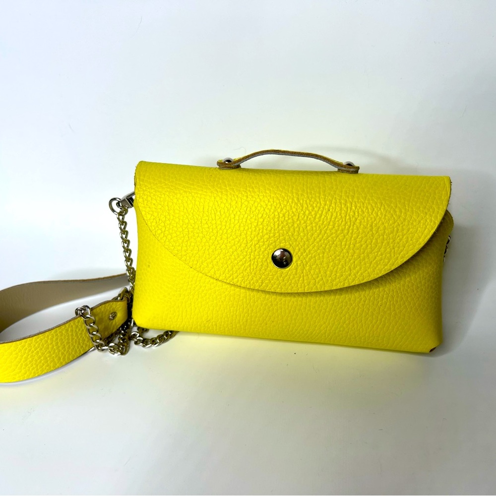 Leather green small crossbody bag - Picture 1 of 10